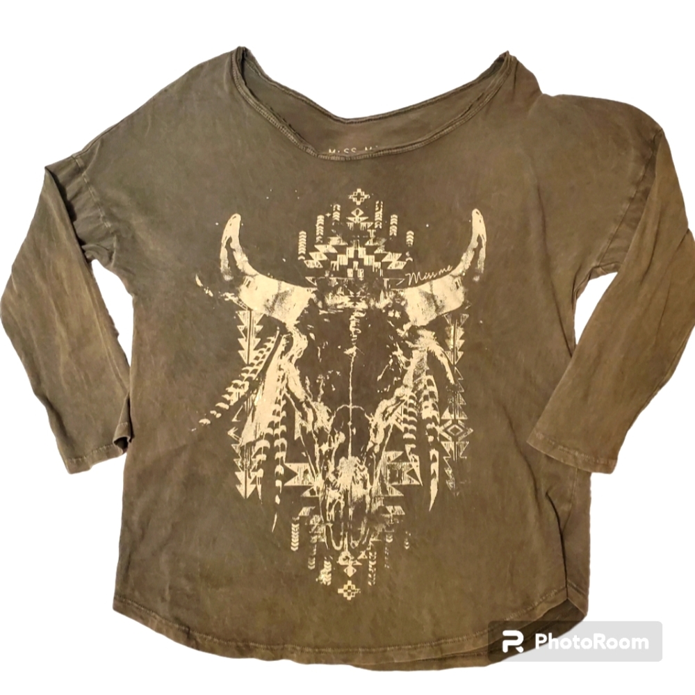 Miss Me Quarter Sleev Shirt sz S